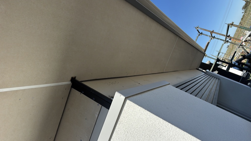 Eave sections requiring caulking or filling, found during a pre-handover inspection in Mickleham