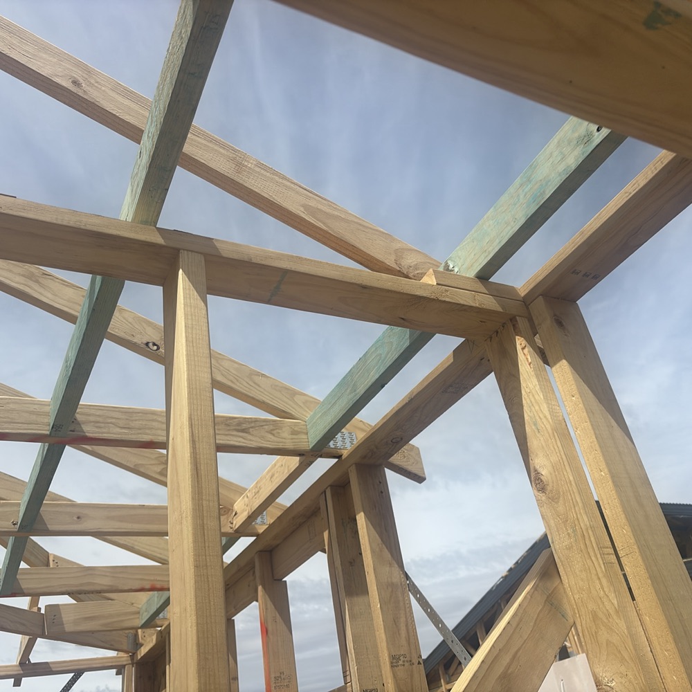 Trusses bearing on walls not built to carry the load, found during a frame inspection in Mickleham